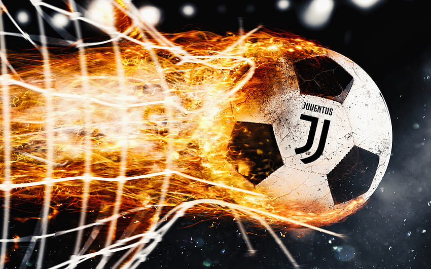 Logo, Juventus F.C., Sepak Bola, Bola, Api . Dingin Wallpaper HD
