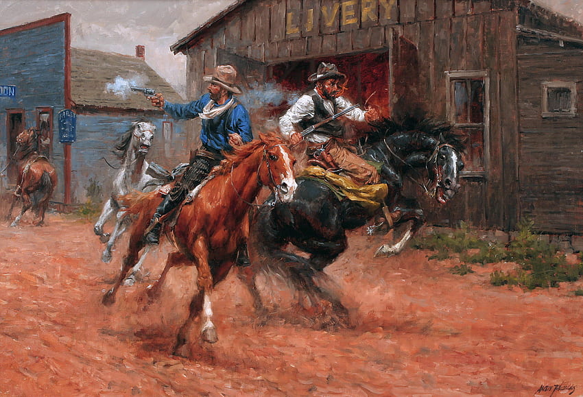 Der Cowboy-Weg. Landebahn, Mode-Landebahn und Milchstraße, Cowboy-Malerei HD-Hintergrundbild