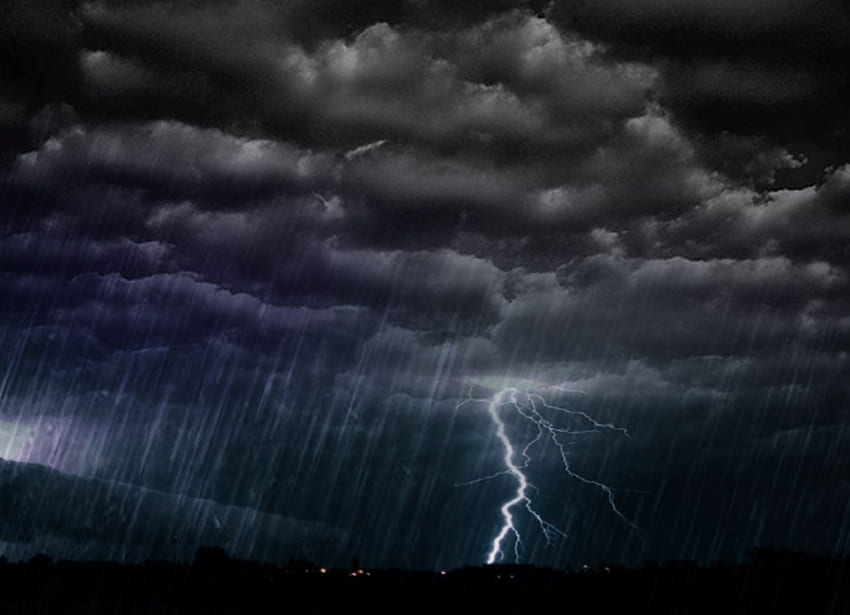 Дъждовна буря - , фон на дъждовна буря на прилеп, силна дъждовна буря HD тапет