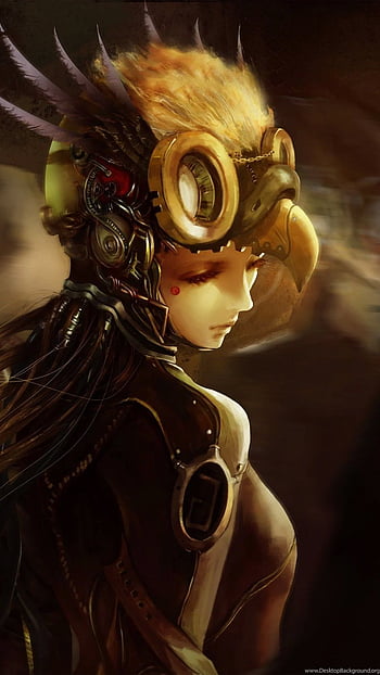 KREA - steampunk anime girl, digital art, trending on artstation