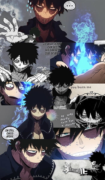 Dabi, electric blue, mha, bnha, cute, L.O.V, gold, japanese, todoroki ...