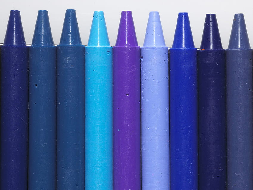 colorful crayons, blue, purple, colorful, crayons HD wallpaper