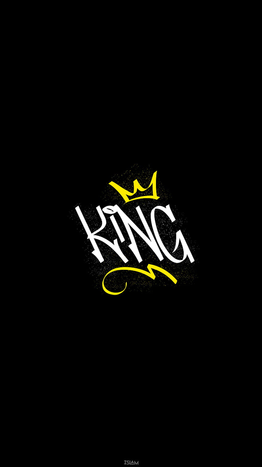King , gold, android, cool, black, yellow, graffiti, ipad, iphone, crwon HD phone wallpaper