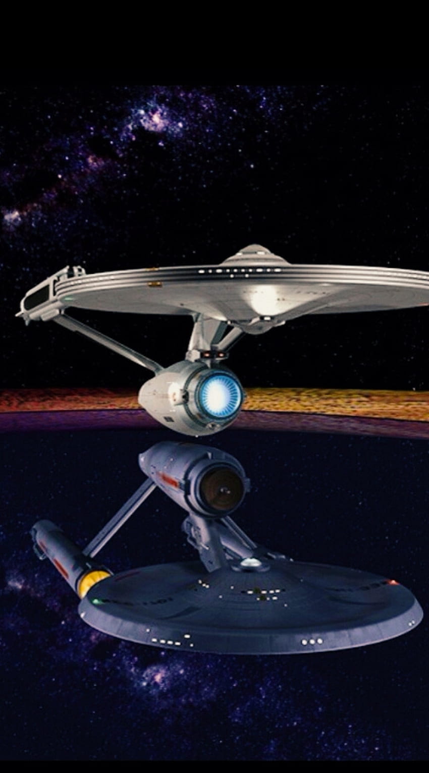 Star Trek, vaisseau spatial, réflexion, entreprise, startrek Fond d'écran de téléphone HD
