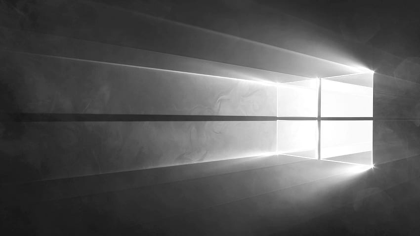 windows10 negro blanco K fondo de pantalla