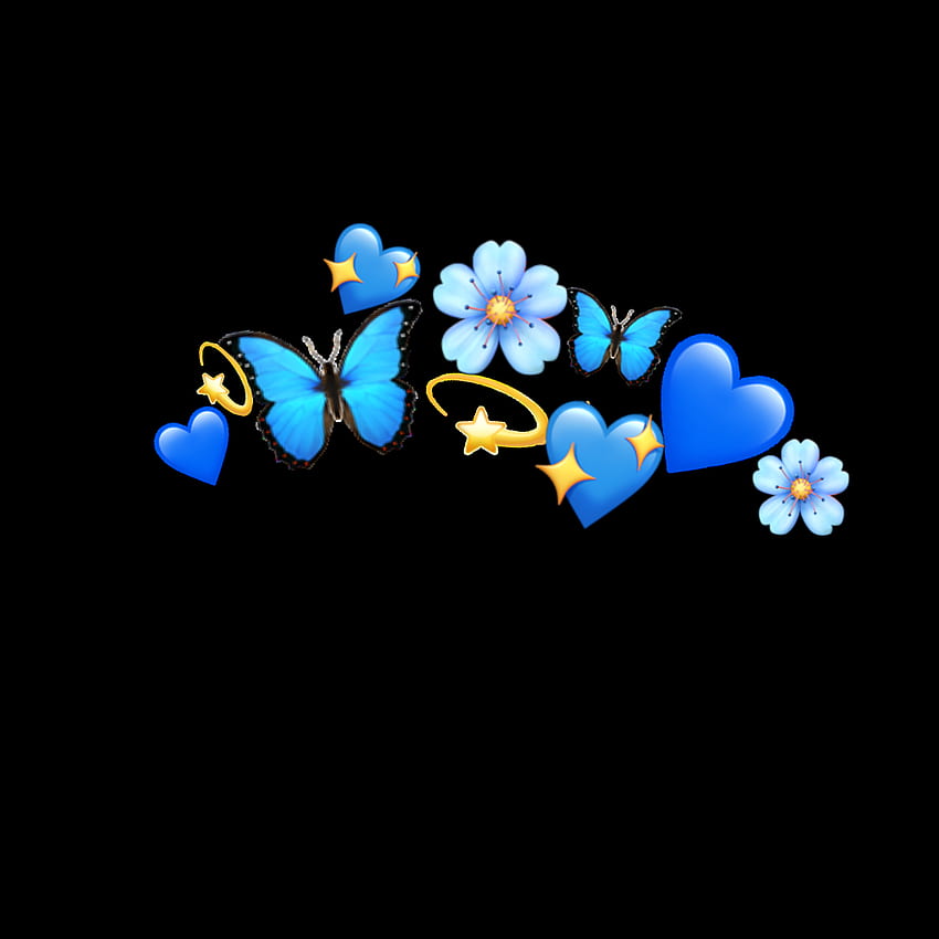 emojis de corona azul fondo de pantalla del teléfono