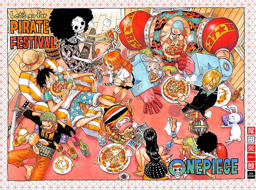 One Piece Chapter - One Piece Color Spread - -, Es: Kapitel Eins HD-Hintergrundbild