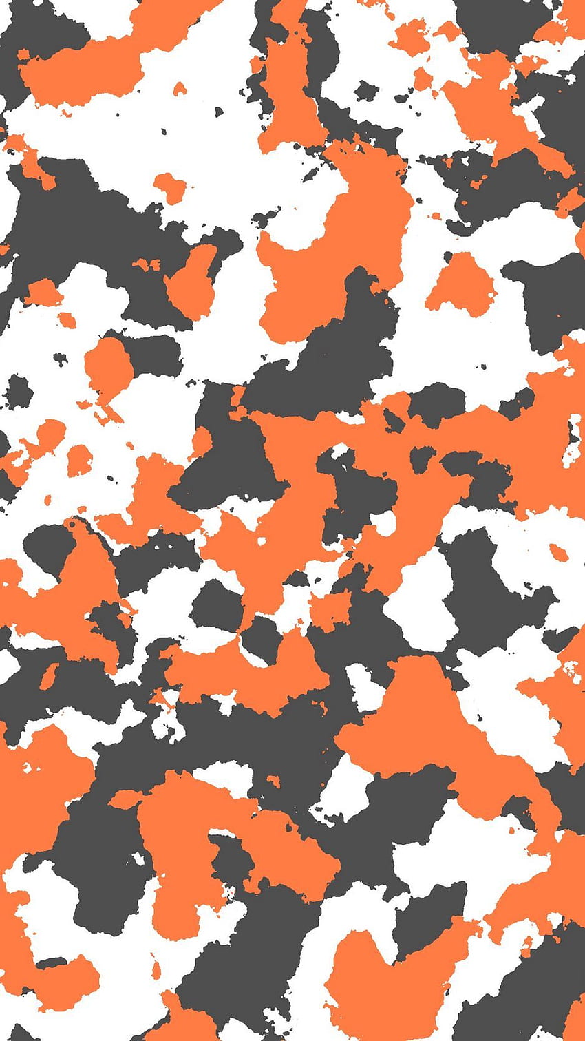 camouflage, spots, texture, Orange Camo HD phone wallpaper