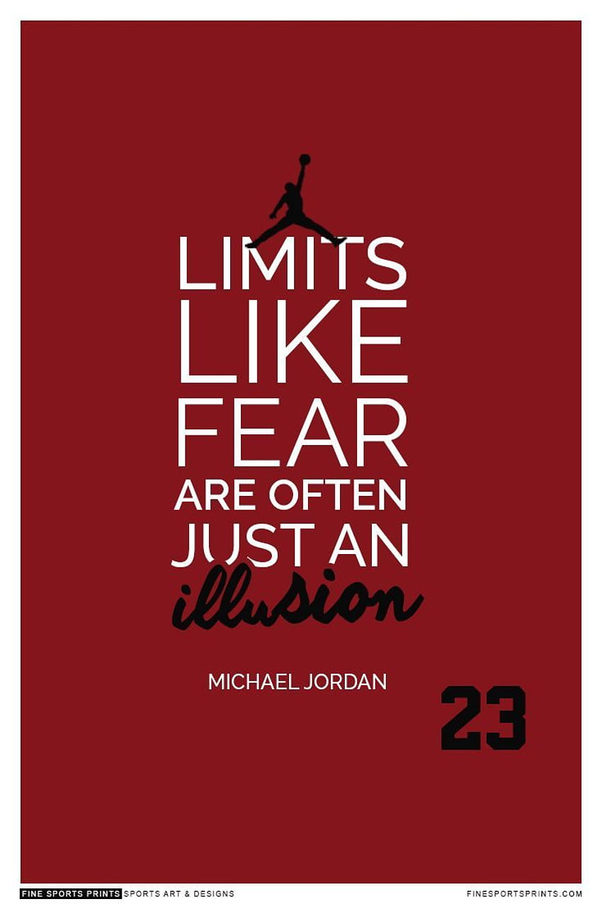 Frases de baloncesto inspiradoras, Michael Jordan 23 fondo de pantalla del teléfono