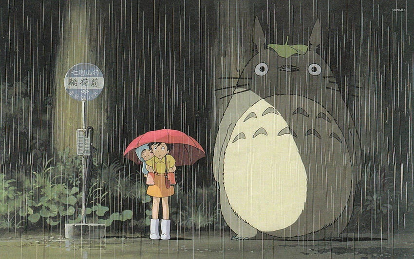 Il mio vicino Totoro e , fermata dell'autobus Sfondo HD