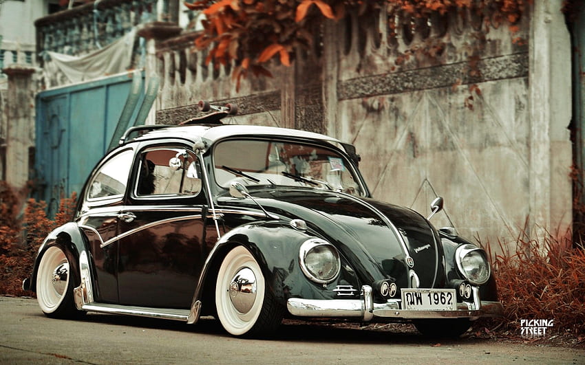 เสื้อยืด X Bros Apparel Vintage Motor, Volkswagen Beetle - Vw Beetle Low Rider, Classic Volkswagen วอลล์เปเปอร์ HD