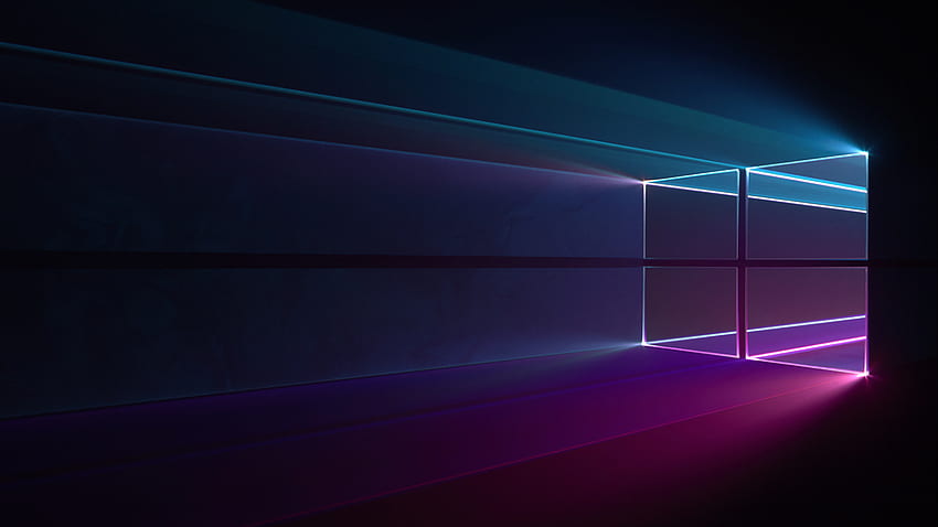 Windows 10 Hero, Dark, Black, , Technology, Purple Windows 10 HD wallpaper