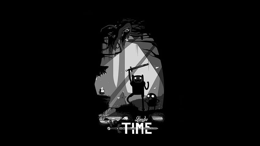 Adventure Time Jake The Dog Finn The Human Limbo Dark Crossover Noir - Résolution : Fond d'écran HD