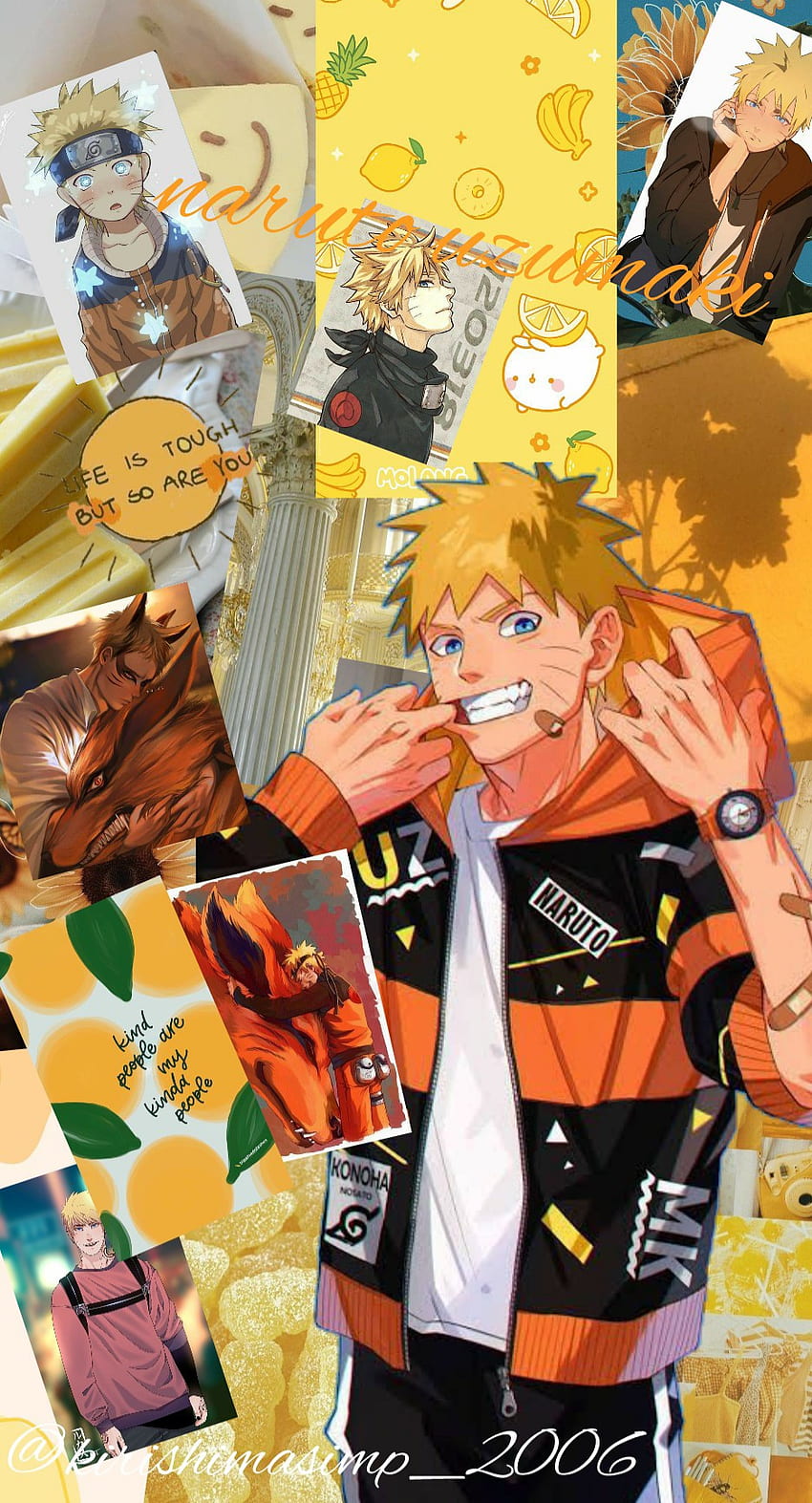 Naruto uzumaki, pomarańczowy, żółty, uroczy, anime Tapeta na telefon HD