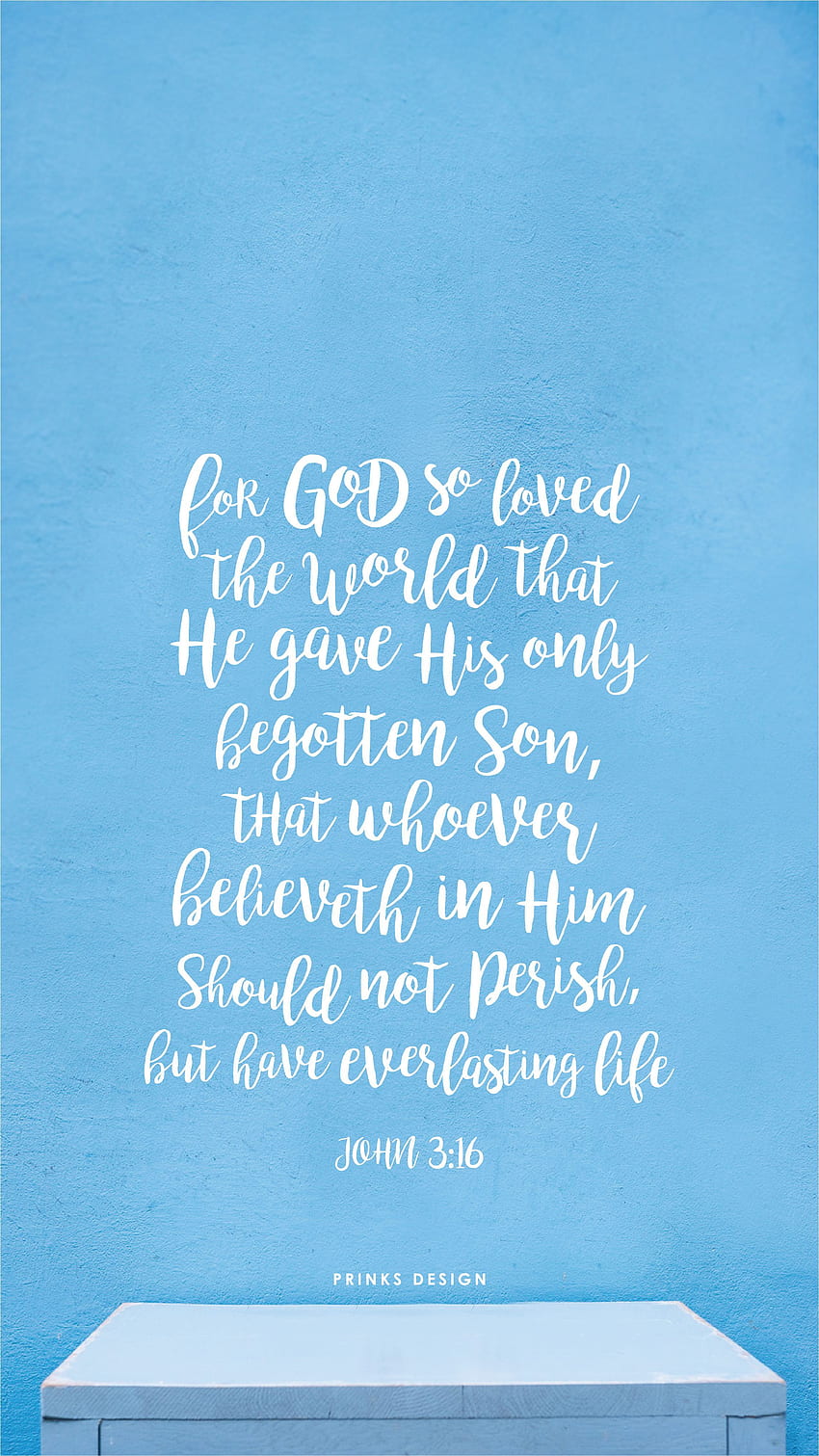book of john / john 3:16 / bible verse / typography / blue / white / calligraphy. iPhone quotes bible, quotes, Phone quotes HD phone wallpaper
