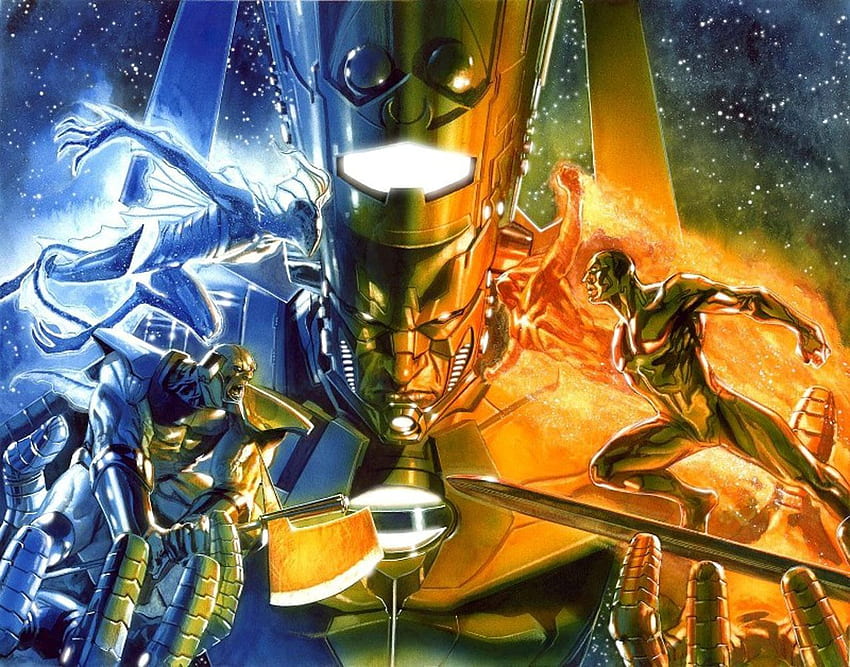 Heralds Of Galactus (Earth 616), Thanos Silver Surfer HD wallpaper