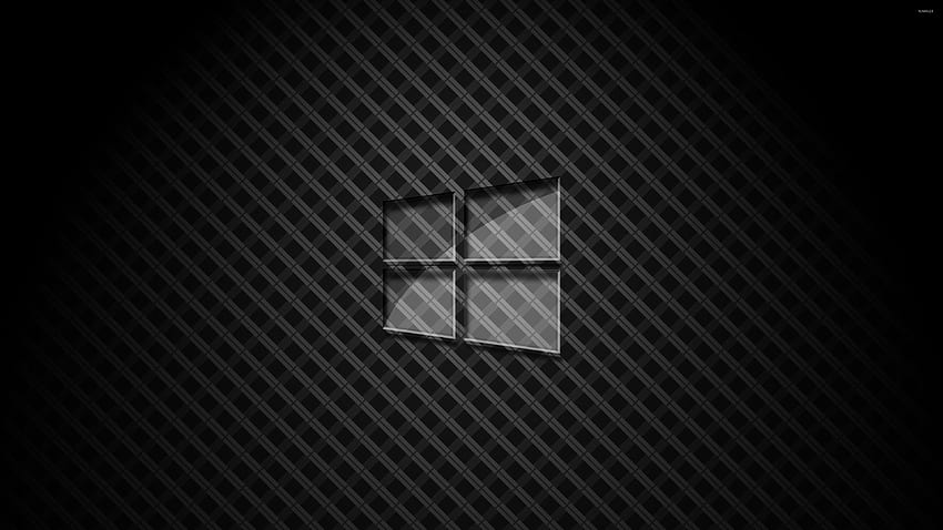 Glass Windows 10 on carbon fiber - Computer HD wallpaper