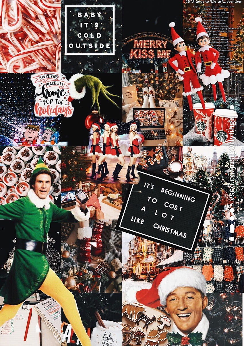 Christmas Collage Aesthetic HD phone wallpaper | Pxfuel