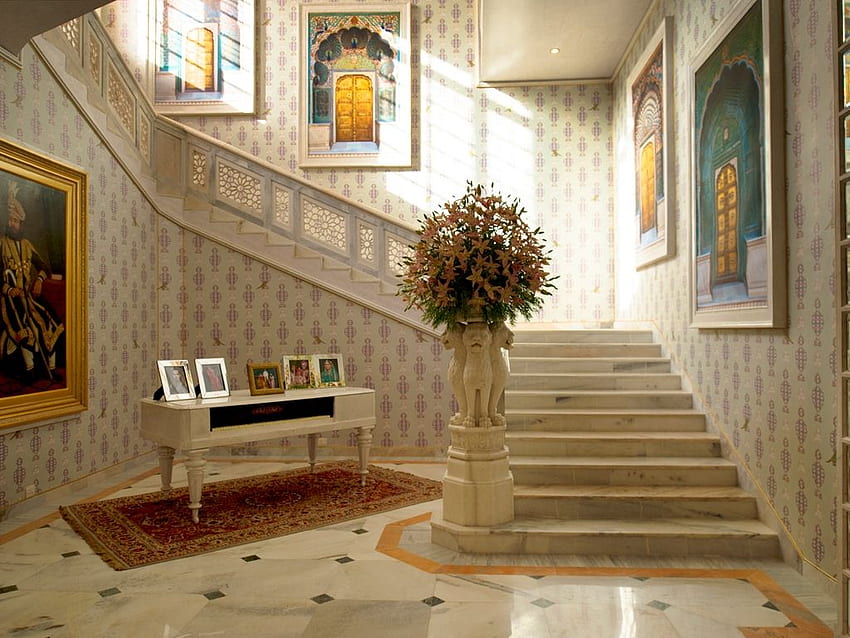 王室の出来事：スジャン・ラージマハール宮殿、インド宮殿の改修 高画質の壁紙