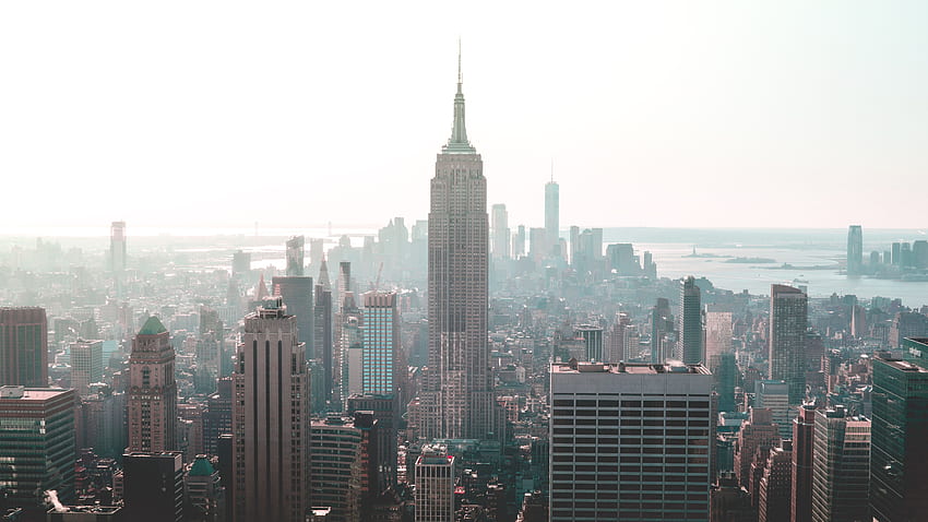 Städte, Architektur, USA, Wolkenkratzer, Nebel, USA, New York, Manhattan HD-Hintergrundbild