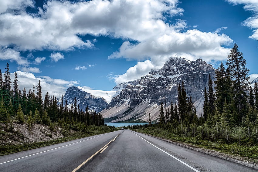 Banff'tan Jasper Otoyoluna - Alberta, Kanada, Banff Ulusal Parkı, Alberta, Banff'tan Jasper Otoyoluna, Kanada HD duvar kağıdı