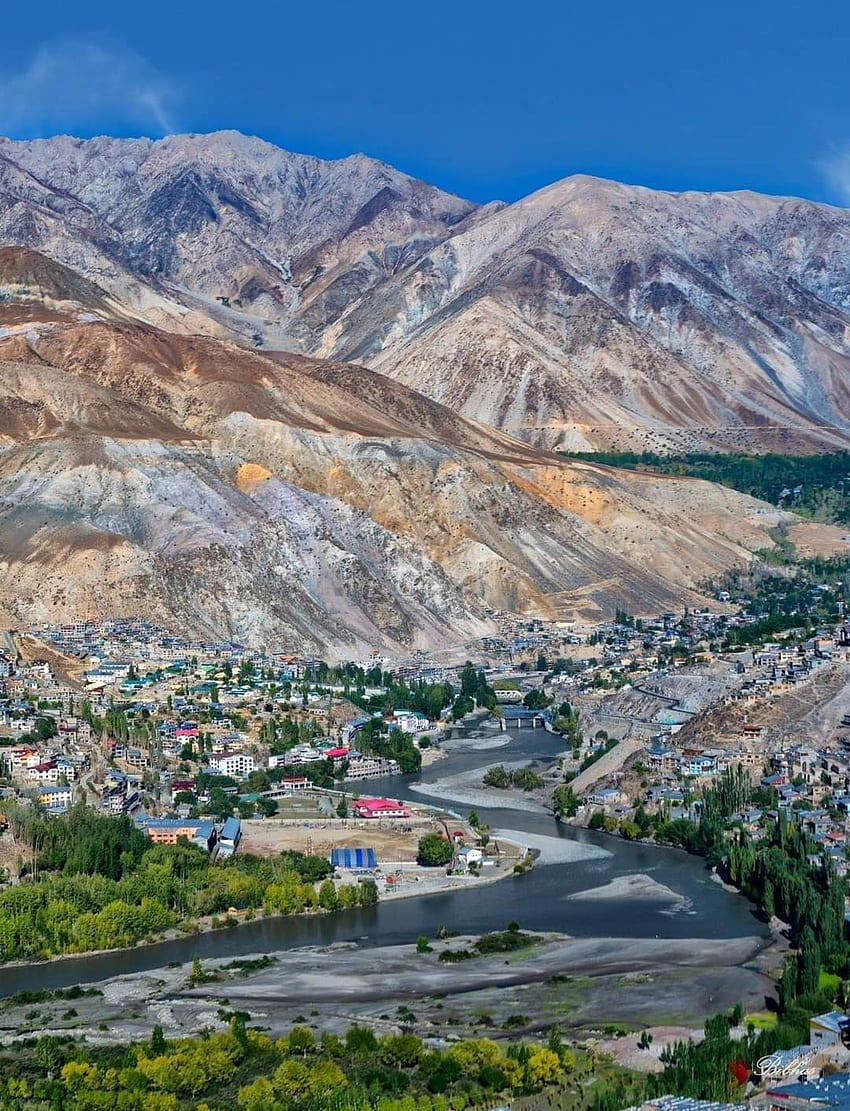 Ladakh อินเดีย ภูเขา _landforms ท้องฟ้า วอลล์เปเปอร์โทรศัพท์ HD