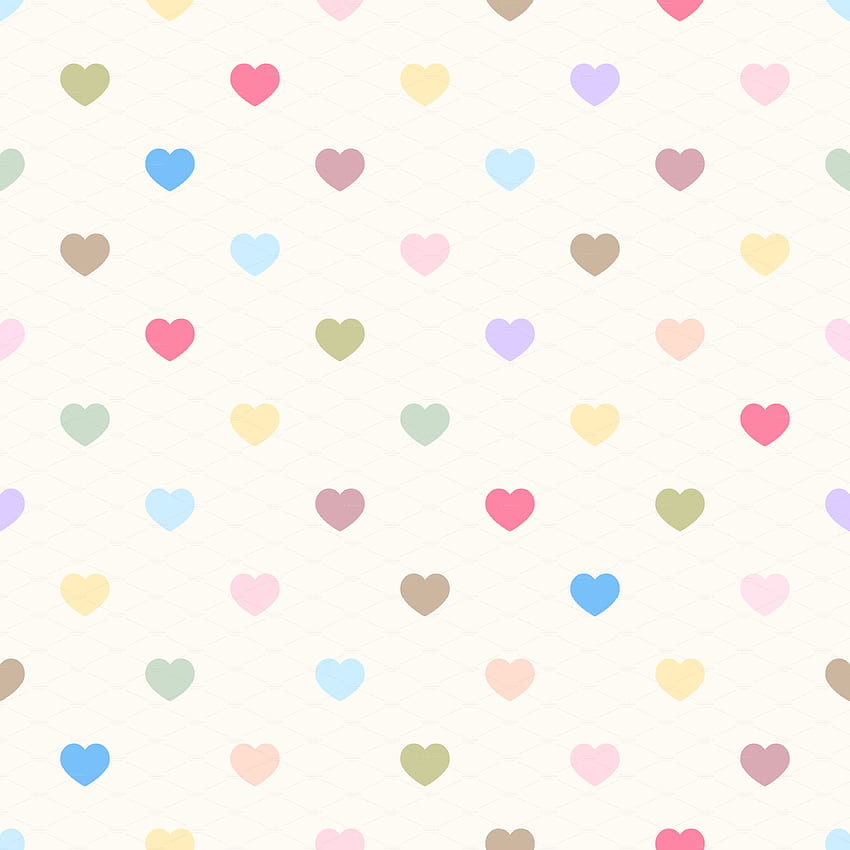 Cute Heart Tumblr Background. Pink, Pastel Hearts HD phone wallpaper ...
