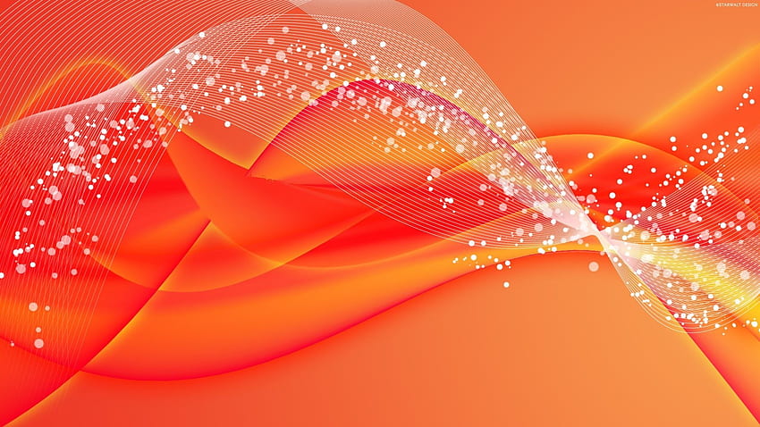 Пълна балонна крива оранжево червена, фон, оранжево резюме HD тапет