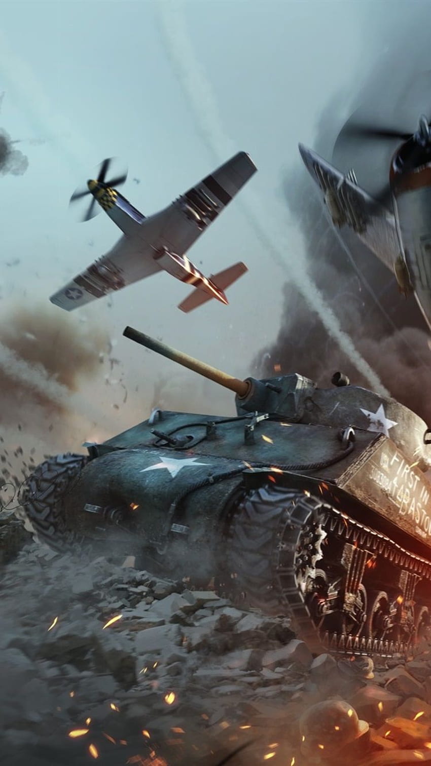 War Thunder, tank and fighter, battle HD phone wallpaper