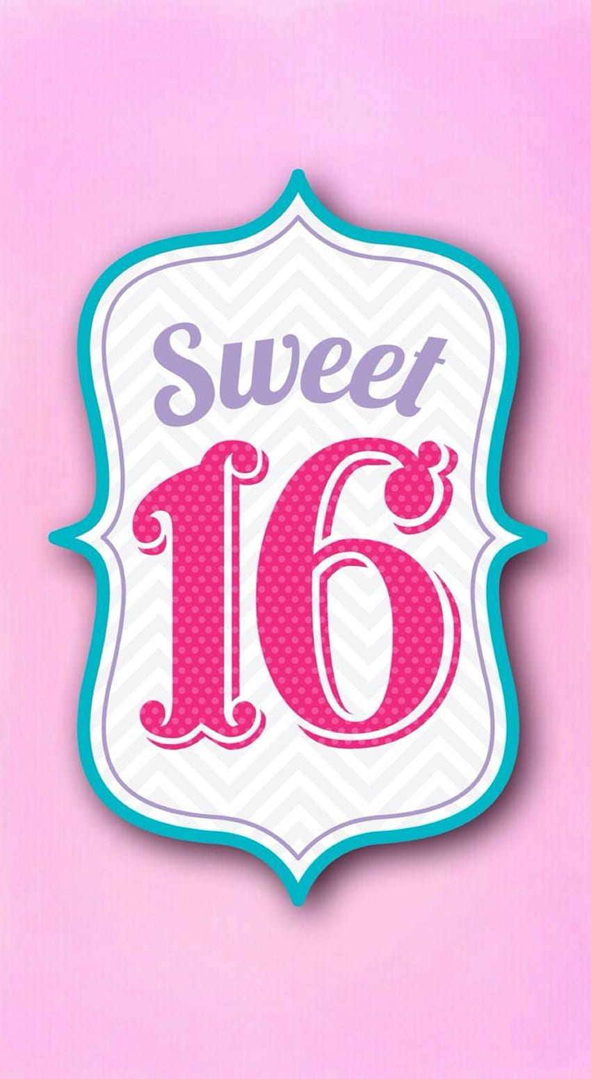 number 16 pink