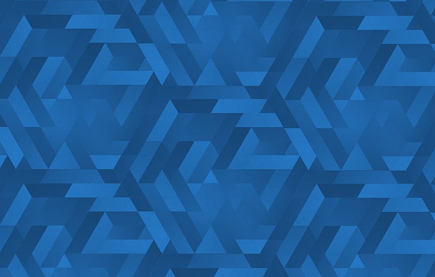 สีน้ำเงิน สามเหลี่ยม พื้นผิว การไล่ระดับสี วอลล์เปเปอร์ HD