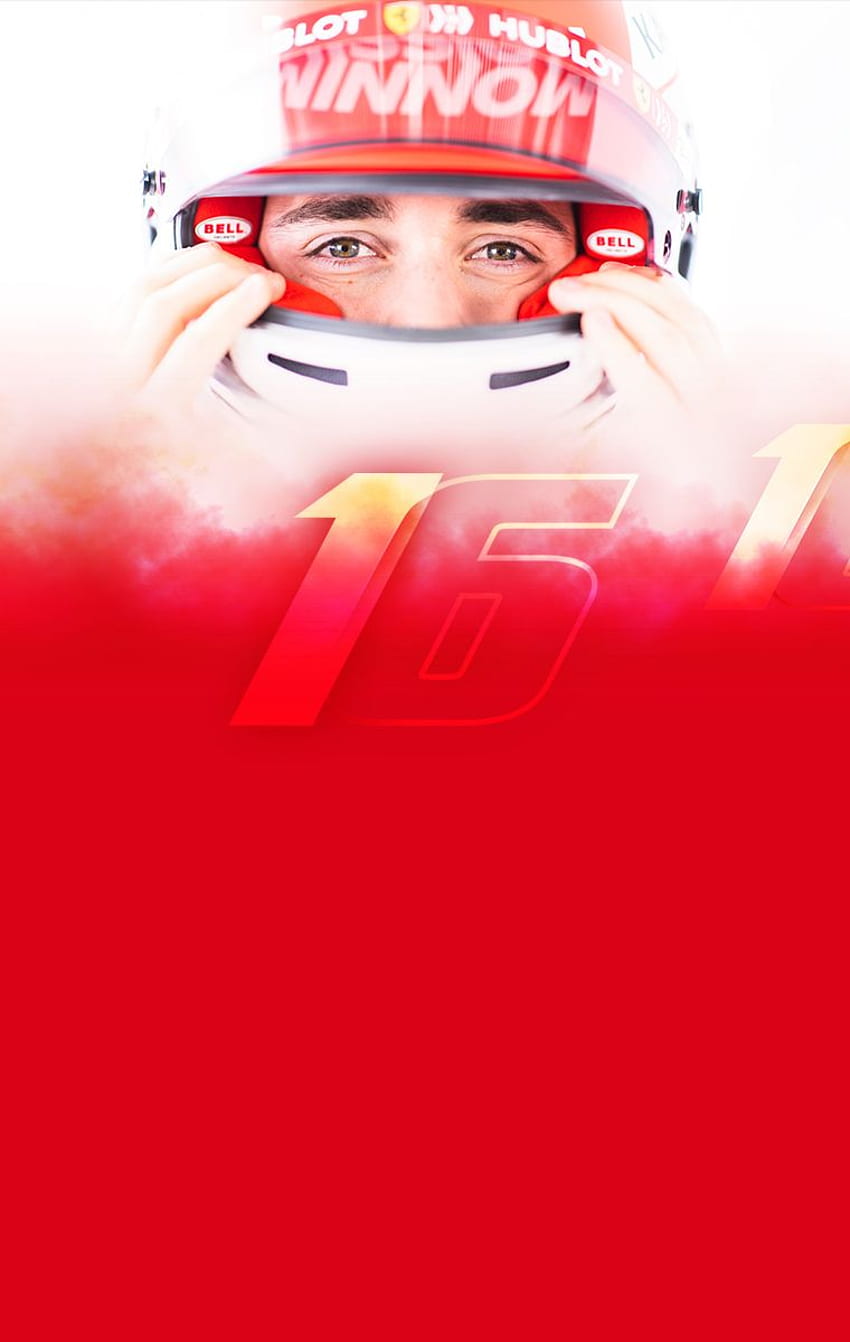 Charles Leclerc - Piloto del equipo Scuderia Ferrari F1 fondo de pantalla del teléfono