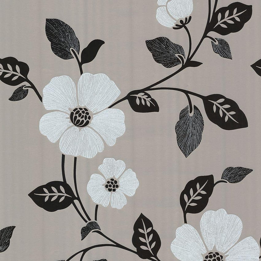 Beacon House Zync Gray Modern Floral 450 67323 The Home, Modern Flower HD phone wallpaper