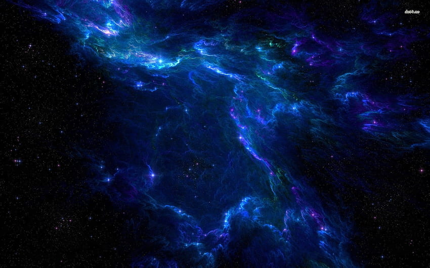 Blue Space Background, Blue Universe HD wallpaper