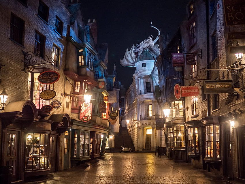 Diagon Alley. Wizarding World of Harry Potter at Universal HD wallpaper