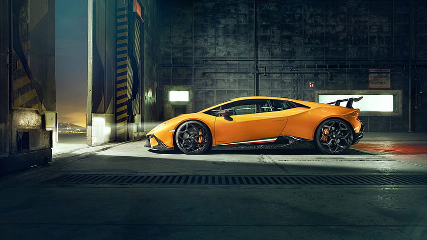 Lamborghini Huracan Performante มุมมองด้านข้าง วอลล์เปเปอร์ HD