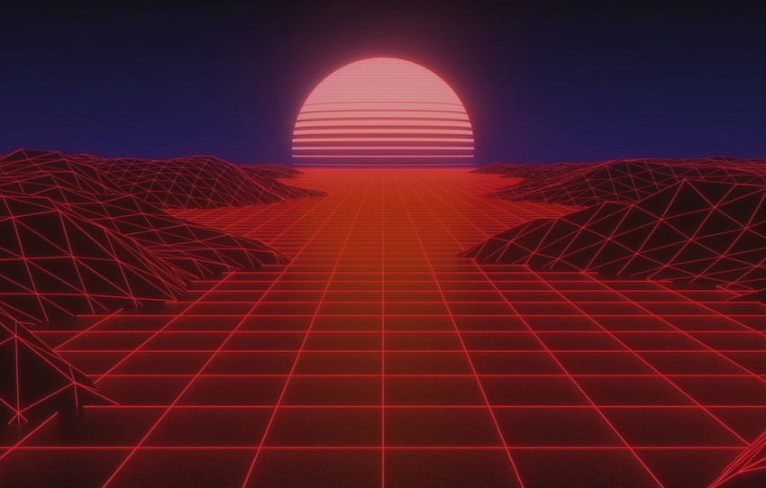 The Sun Music Background 80s Neon Rendering Vhs 80s Synth