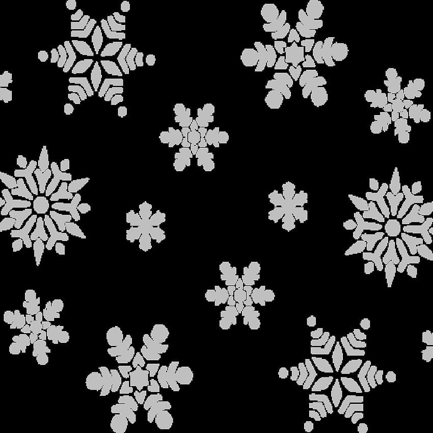 snowflakes falling clipart black and white lion