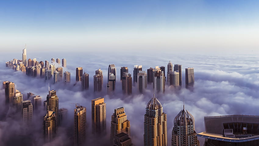 Мъгла над Дубай Мъгла над Дубайската стена [] за вашия мобилен телефон и таблет. Изследвайте мъглата. Мъглива гора, мъгливо езеро HD тапет