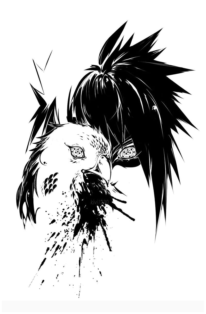 Sasuke black and white HD wallpapers | Pxfuel
