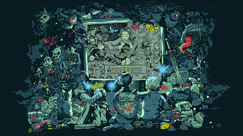 The Legend of Zelda: Ocarina of Time - feito a partir da arte original de Tim McDonagh (fonte nos comentários): zelda papel de parede HD