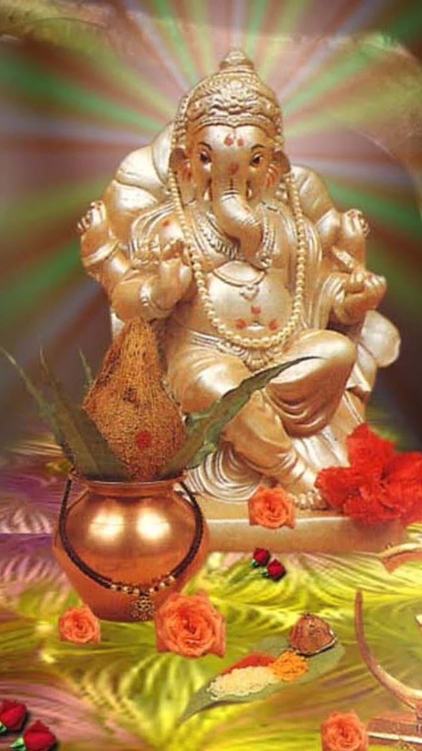 Ganpati Ka, Lord Ganesh, Pooja HD phone wallpaper