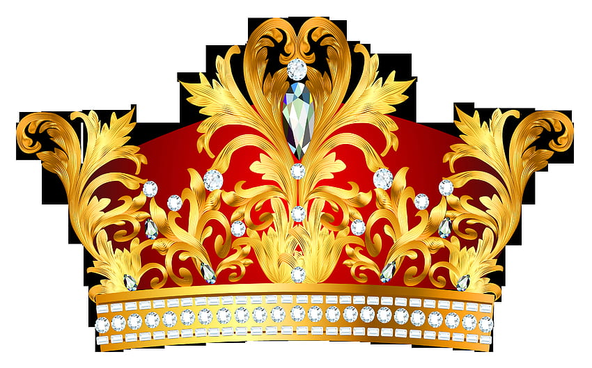 Corona d'oro rossa con diamanti Clipart PNG Clipart PNG trasparente e di alta qualità Sfondo HD