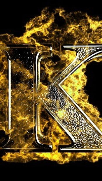 K Letter, Yellow Fire HD phone wallpaper | Pxfuel