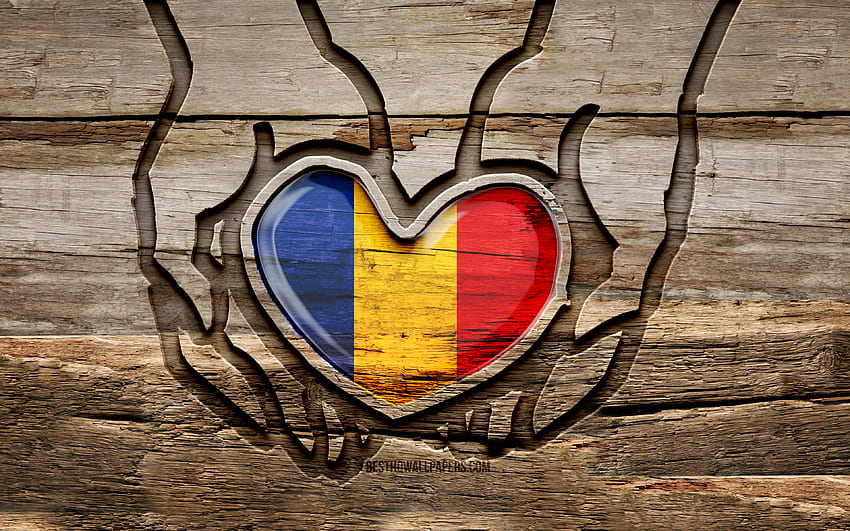 I love Romania, , wooden carving hands, Day of Romania, Flag of Romania, creative, Romania flag, Romanian flag, Romania flag in hand, Take care Romania, wood carving, Europe, Romania HD wallpaper