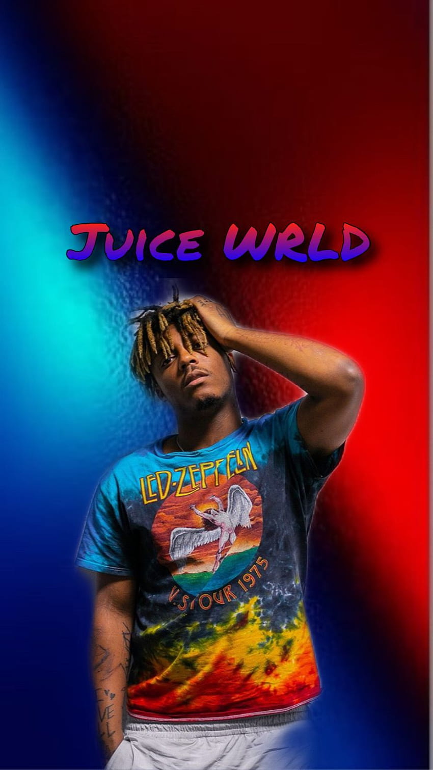 Download Cool Juice Wrld Purple Blue 999 Wallpaper  Wallpaperscom