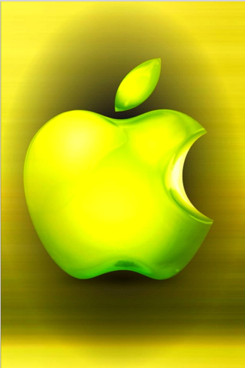 IPhone achtergrond, iPhone, Appels, Yellow Apple Logo HD phone ...