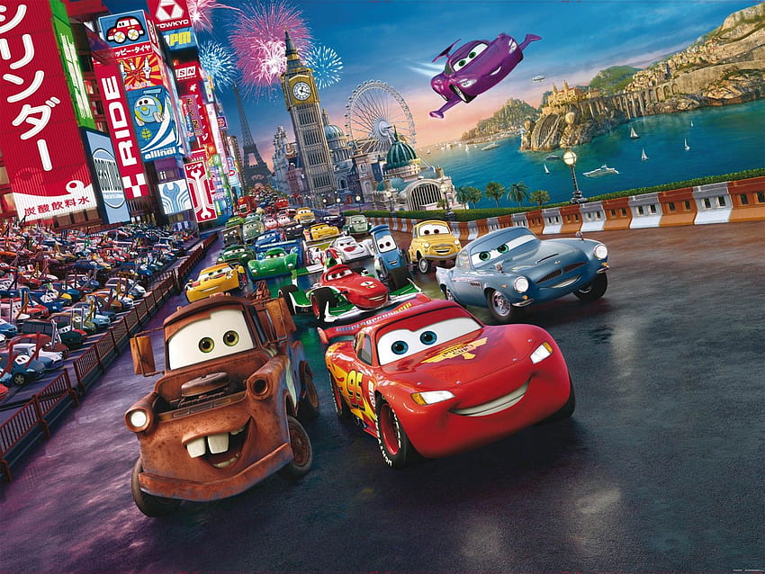 XXL จิตรกรรมฝาผนัง Disney Cars Lightning McQueen วอลล์เปเปอร์ HD