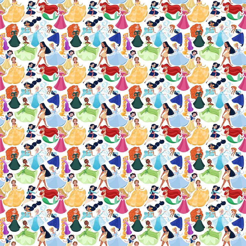 Disney Fabric, Disney Disney Princess през 2019 г., Disney Collage HD тапет за телефон