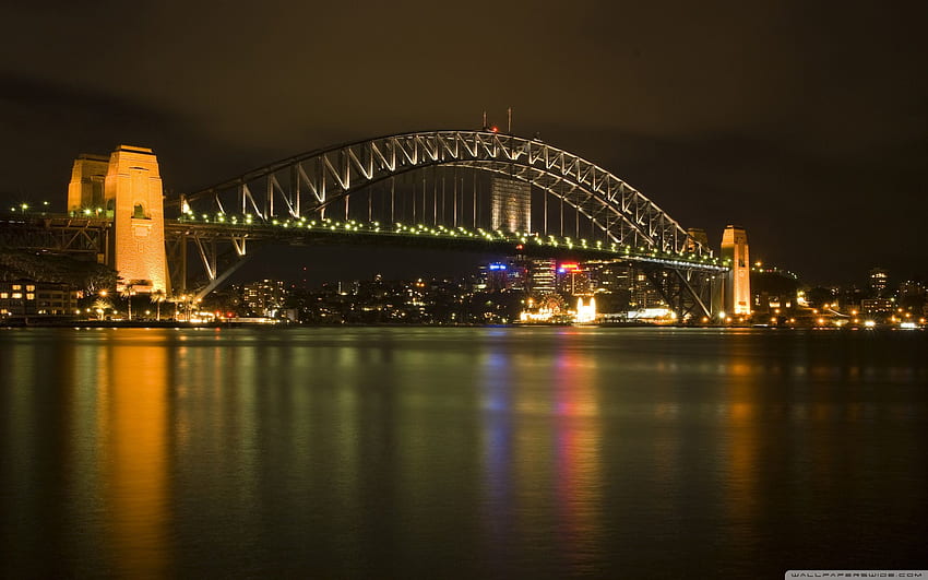 Sydney Harbour Bridge bei Nacht Ultra-Hintergrund für U-TV: Multi-Display, Dual-Monitor: Tablet: Smartphone HD-Hintergrundbild